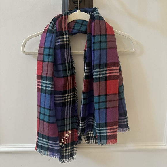 Coach Multicolor Plaid Scarf - Picture 1 of 1
